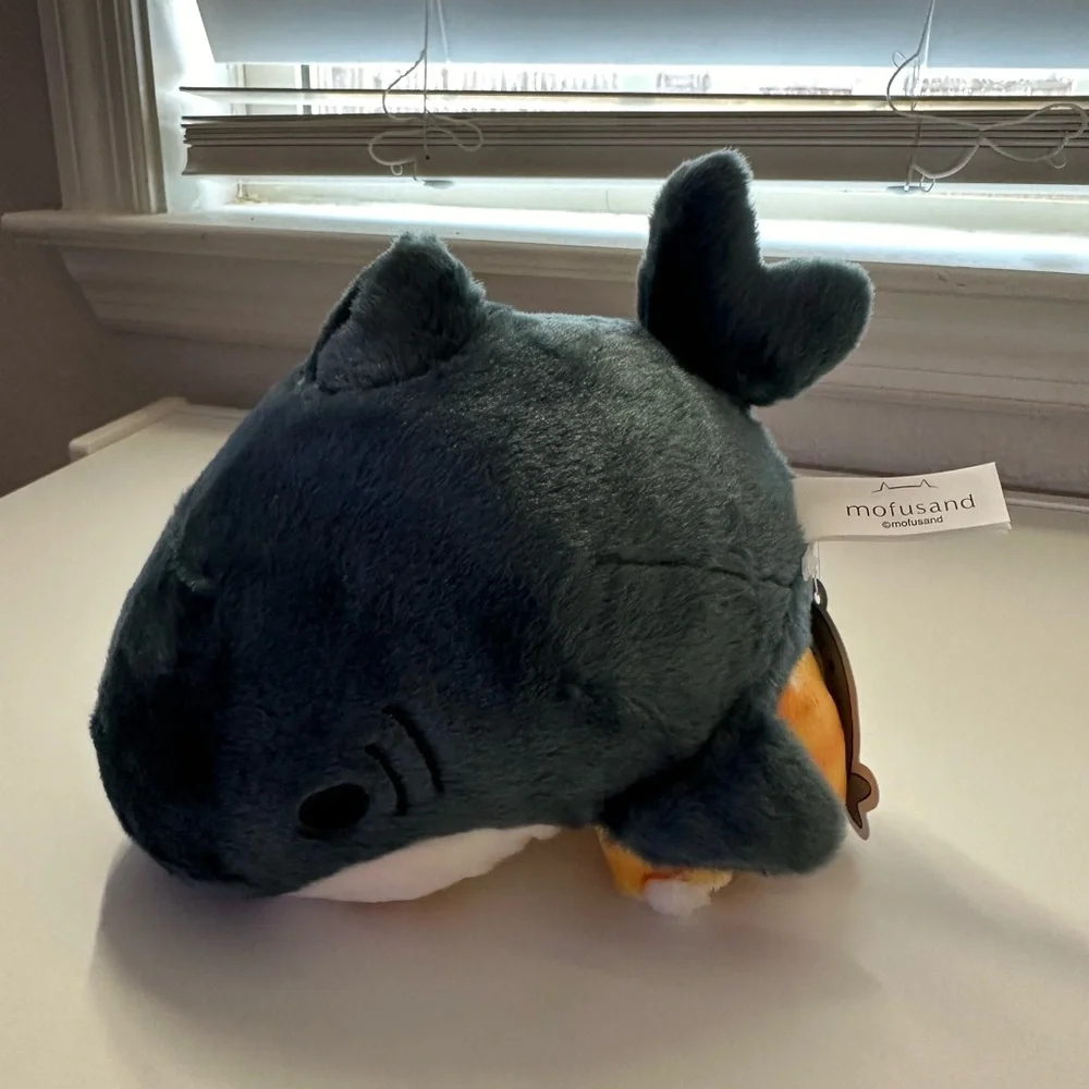Adorable Cat Plush Toy with shark hoodie